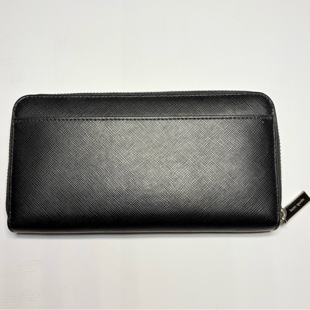 kate spade black zip-around Saffiano leather wallet - Picture 3 of 14